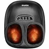 RENPHO Fußmassagegerät mit Wärme [2026 Aktualisiert], 3 Luftkompressionsmodi und -Stufen, Shiatsu-Fußmassage für den ganzen, PU-Leder, Geschenke für Frauen Männer, Größen bis 47