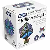 TOSY Magnet Pyramid Stone – 1 Würfel verwandelt Sich in 1 Milliarde Formen, 12 Teile, 243 Magnete, Kinder, holografisches Design, kreatives STEM-Puzzle