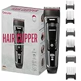 Beurer MN5X Haarschneidemaschine, für einen professionellen und schnellen Haarschnitt,6 hochwertige Edelstahlklingen für individuelles Styling, 4-stufige Feineinstellung, Haarschneider Herren mit Akku