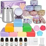 Kerzen Selber Machen Set, DIY Kerzenherstellung Kit für Erwachsene Anfänger, DIY Duftkerzen Geschenkset, Kerzen Gießen Set mit Sojawachs, 6 Ätherische Öle, Kerzenset Geschenke für Frauen Weihnachten