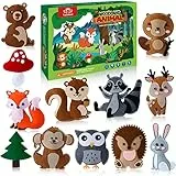 Tacobear Waldtier Nähset Kinder | Nähen | Dschungel Safari Tiere aus Filz Bastelset | Kreativ Geschenk Bastelmaterial für Jungen Mädchen 6 7 8 9 10 Jahren