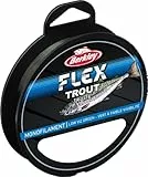 Berkley Flex SS-monofile Forellenschnüre – dehnbar, wenig Drall, leicht zu knoten – perfekt für den aufstrebenden Forellenangler!, Transparentes Grün