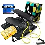 LANDWEHR Stepper für zuhause, Treppensteiger Fitnessgerät, bis 180kg belastbar, Stabile Stahlkonstruktion, Schwarz, Starte jetzt Dein Sicheres Training, von Trainern empfohlen!