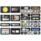 Omtofo 40 Stücke Schubladen Organizer Büro Ordnungssystem, AufbewahrungsBox, Schubladen Organizer Küche, 3 Größen, Rutschfester Organizer Box Für Schreibtisch, Badezimmer, Büro, Utensilien