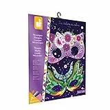Janod - Beutel Mosaik Masken - Les Ateliers du Calme - Set für kreative Freizeitbeschäftigungen für Kinder - Entwicklung von Feinmotorik und Konzentration - Ab 7 Jahren, J07956, Mittel