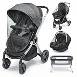 2 Stück Insektenschutz Kinderwagen, Universal Moskitonetz Kinderwagen mit Elastischem Rand, Reißfestes, Gegen Fremde, Atmungsaktiv & Stabil, Kinderwagen Zubehör, Einfache Befestigung & Verstau,Schwarz