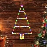Wenosda Weihnachtsdekorationen Lichter, 0,8 m LED Leiterlichter mit Timer, 8 Modi, wasserdichte Batterie Weihnachtsbaumlichter für Xmas Festival Party Home Outdoor Indoor Decor