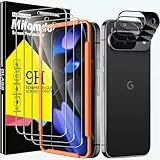 Milomdoi 3 Stück Schutzfolie für Google Pixel 9 für Panzerglas mit 3 Stück Kameraschutz Camera, Panzerfolie Displayschutz Zubehör, [Fingerabdruck Geeignet] Handyhülle Freundlich
