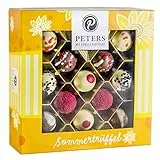 Peters Mit Genuss verführt | Sommertrüffel | Pralinen mit Alkohol | Pralinenschachtel | Geschenk | Trüffel | Fruchtig | Geschenkidee | Made in Germany | Schokolade | 300g