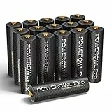 AA Akku PRO, POWEROWL Goldtop 1,2v NiMH hohe Kapazität 2800 mAh Gute Qualität Wiederaufladbare Batterien AA – 16 Stück
