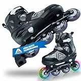 Apollo Champion, größenverstellbare Inliner für Jungs und Mädchen ab Größe 31, für Damen und Herren bis Größe 42, hochwertige Inline Skates für Kinder und Erwachsene mit LED Rollen
