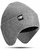 HASAGEI Wintermütze mit Fleecefutter Atmungsaktiv Strickmütze Winter Thermo Mütze Weich Sportmütze Skimütze für Herren und Damen Outdoor