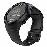 MoKo Watch Armband für Suunto Core - TPU Sportarmband Uhr Band Strap Ersatzband Uhrenarmband für Suunto Core Samrtwatch, Armbandlänge 140mm-230mm, Schwarz
