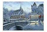 EACHHAHA Puzzle 1000 Teile, Schönes Schneepuzzle 1000,Erwachsene Puzzle-Namen sind romantisch Kleinstadt Teenager und Puzzleliebhaber