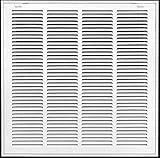 Rückluftfiltergitter, 61 x 50,8 cm, Filter im Lieferumfang enthalten, einfache Kunststofflaschen für abnehmbare Front/Tür, HVAC-Entlüftungskanalabdeckung, Weiß [Außenmaße (B x H): 66 5/8 x 22 5/8 Zoll