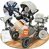 Kinderwagen 3 in 1 mit Babyschale mit fahrgestell kombi Babywagen & Autositz in einem Set kinderbuggy, kinder wagen, Stroller baby Isofix station & 5-Punkt Sicherheitsgurt buggy reisebuggy buggys