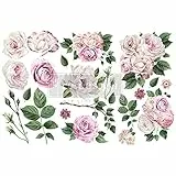 Prima Marketing Re-Design Decor Transfers 6'X12' 3/Sheets-Delicate Roses -RE653484