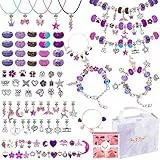 Zoyomax Armbänder Selber Machen, 162 Stück Schmuck Basteln, Bracelet Making Kit Schmuck Selber Machen Set, Charm Armband Kit für Geburtstag Weihnachten Geschenk