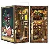 Cutefun Book Nook – DIY-Miniatur-Puppenhaus-Bausatz 3D-Puzzles für Tiny House - Bücherregal-Dekoration Diorama-Modellbaukästen Magische Geschenke für Frauen, die Bücher lieben (Magic Pharmacist)