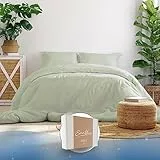 Samthus Bettwäsche 135x200 Baumwolle Satin - Oeko-Tex Made In Green - Himmlisch weicher Schlaf - Bettwäsche-Set mit 1x Bettbezug 135x200 + 1x Kissenbezug 80x80 - Duvet Cover - Grün