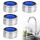 4 Stück Perlatoren für Wasserhähne | M22 Strahlregler mit Siebeinsatz, Universeller Wasserhahn Filter & Entkalker Aufsatz für Effizienten Wasserdurchlauf