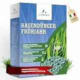LERAVA Rasendünger Frühjahr (30m²) - Stickstoffdünger NPK mit Langzeitwirkung - Mineralischer Frühjahrsdünger für dichten grünen Rasen - Fördert Wachstum & Regeneration - Rasenpflege Dünger