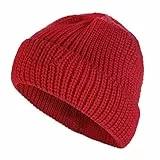 tomBrook Mütze Costeau Schippermütze Wollmütze Strickmütze Unisex - Beanie Wolle Wintermütze für Damen und Herren aus 100% Schurwolle in Rot