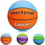 Meteor Basketball – Kindergröße, ideal für Training und Spaß – aufblasbarer Basketball Mini mit Rutschfester Oberfläche Layup