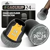 24 Stück Stuhlbeinkappen,Schwarz Schutzkappen für Stuhlbeine Mit Filz,Filzgleiter,Silikon Schutzkappen für Stuhlbeine Schräge,1 inch Stühle für Verschleißfeste Stuhlbeinschoner