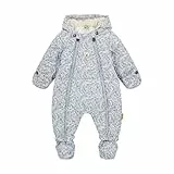 Steiff Schneeanzug EU Größe 56 cashmere blue, warmer Winter Overall, mit Kapuze, ideal für Schnee & Outdoor, Skianzug für Kinder, waschmaschinenfest