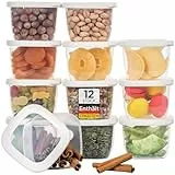 uandu Vorratsdosen mit Deckel Luftdicht Klein 12er Vorratsbehälter Set | Aufbewahrungsbox Küche Aufbewahrung & Organisation | BPA Frei | Küchen Organizer | Vorratsdosen für alle trockenen Lebensmittel