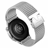 OUTPUTBT Uhrenarmband Metall 22mm Kompatibel mit Amazfit Bip 6 5/Balance/GTR 4/Garmin Venu 3 2/Huawei Watch Gt 5 4/Samsung/Fossil/Ticwatch/Suunto/Polar/COROS/Xiaomi Armband Edelstahl 316L Milanese