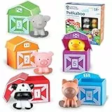 Learning Resources Peekaboo Learning Farm – Lernspielzeug für Kleinkinder, 10-teiliges Set mit Fingerpuppen-Tieren & Ställen, Farben & Zahlen Lernen, Montessori-Spiel ab 18 Monaten