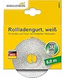 Schellenberg 46003 Rolladengurt 14 mm x 6,0 m System MINI, Rollladengurt, Gurtband, Rolladenband, weiß