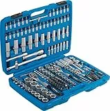 SW-Stahl 07630L Steckschlüsslsatz I 171-teilig I 1/2 Zoll 1/4 Zoll 3/8 Zoll Ratschen I Werkzeugkoffer Industriequalität