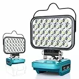 Edtran Akku Lampe Für Makita 18V, 66W Kabellose Led Arbeitsleuchte Akku, 6600LM Hell Led Strahler Tragbares Flutlichter Baustellen Lampe,Akku Scheinwerfer mit Typ C und USB-Aufladung