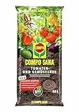 COMPO SANA® Tomaten- und Gemüseerde mit 6 Wochen Dünger für Tomaten und weitere stark zehrende Gemüsesorten 40 L