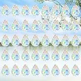 Sonnenfänger Kristall, Suncatcher, 40 Stück 38 mm Kristalle zum Aufhängen, Prisma Kristall Tropfen, Lichtfänger für Kronleuchter Anhänger, Fenster, Garten, Hochzeit Dekor