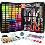 Nähset für Erwachsene, 50 Farbe Faden Kit, 295PCS Professionelle Nähbarungen, Enthält Faden, Ergonomische Schere, Nadeln und mehr, Mini Nähset für Anfänger, Reisen, Zuhause, Schule und DIY Geschenk