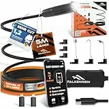 FALKENREIN® Smart Inspect Set - Endoskopkamera mit Licht und praktischem Zubehör | Kompatibel mit iOS und Android | Premium-Endoskopkamera für mühelose Inspektionen von Abfluss, KFZ, Wand & mehr
