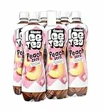 Valensina IceTea Peach Zero, 6 x 1l, Eistee Pfirsich Zero, Einweg