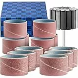 PFERD TOOLS Schleifhülsen-Set, 13-tlg. | Korund Ø45x30mm A40, 60, 80, 150 inkl. Halter mit Schaft-ø 6mm | 42298005 - für universelle Anwendungen