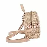 SAFIGLE Kleiner Damen-rucksack Aus Naturstroh Sportlich Und Elegant Als Mini-freizeitrucksack Für Reisen Und Outdoor-aktivitäten Viel Stauraum Für Handy Und Kosmetik