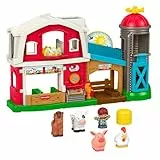 Fisher-Price Little People Tierfreundlicher Bauernhof. Interaktives Spielset für Kinder von 1–5 Jahren. Englische, französische, deutsche, italienische und niederländische Ausgabe. JGX08