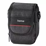 Hama Kameratasche „Valletta“ für Digitalkamera (Fototasche klein für Kompaktkamera, mit Gürtelschlaufe und Zubehörfach, Umhängetasche, reißfestes Polyester, 9 x 8 x 13 cm) schwarz