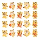 Artibetter 40 Stück Tiger Resin Flatback Verzierungen aus Harz für Selbstgemacht Handyhüllen Applikationen und Bastelzubehör Zufälliger Stil