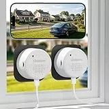litokam Fensterkamera 2,4 GHz & 5 GHz Dual-Band, 3MP 2K Überwachungskamera Innen mit KI-Farbnachtsicht, 104° Sichtwinkel, Personen-/Bewegungs-/Geräuscherkennung & Echtzeit-Benachrichtigunge(2 Stück)