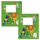 Formati Rechenheft R.4 Quart 20 Blatt kariert, 2 Stück, aus 100% Recyclingpapier, durchdachte Lineatur für schöne Zahlen