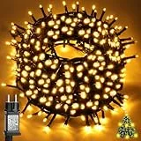 Lichterkette Außen 33M, 300LED Lichterkette Weihnachtsbaum Warmweiß mit 8 Modi,Timer&Memory-Funktion,IP65 Wasserdicht Erweiterbar Weihnachtsbeleuchtung Innen für Innen Außen Deko Garten Hochzeit Party