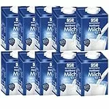 Pufai, Weihenstephan Milch fettarme H-Milch 3,5% Fett Haltbare Milch, je 0,5 Liter, 10 Stück, Pufai
